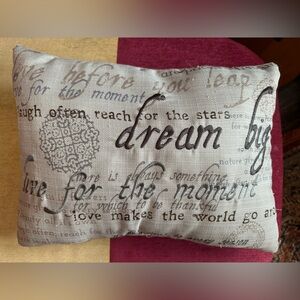 Inspirational Beige Accent Pillow (see photos)